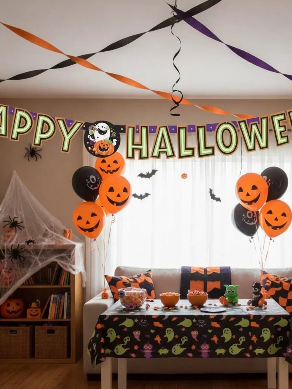 Happy Halloween Jointed Party Banner - 5.41 Feet Spooktacular Ceiling Decoration